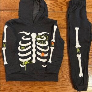 Cat & Jack Gray Skeleton Hoodie and Pants Matching Set